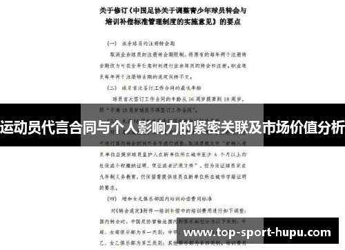 运动员代言合同与个人影响力的紧密关联及市场价值分析 运动员代言合同与个人影响力的紧密关联及市场价值分析